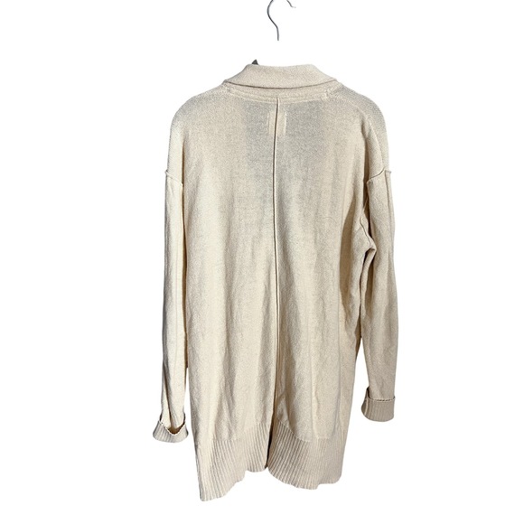 Free People Desert Blazer Cardigan Recycled Cotton Knit Sweater Cream Size Small - Picture 8 of 8